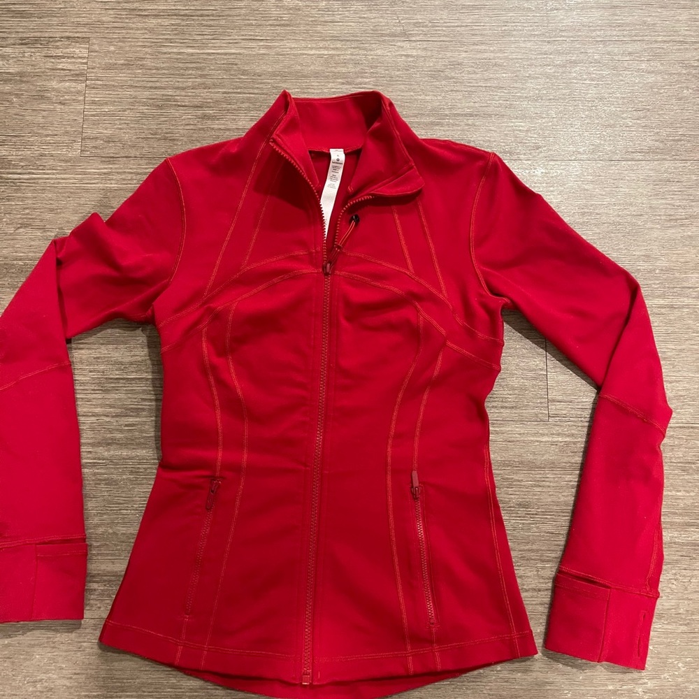 Lululemon red define jacket sz 6